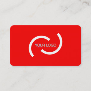 Elegant red card. Customise with your own logo. Business Card