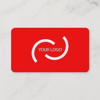 Elegant red card. Customise with your own logo. Business Card