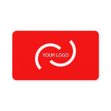 Elegant red card. Customise with your own logo.