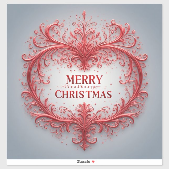 Elegant Red Christmas Ornament (Sheet)