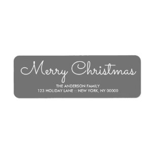 Elegant red Christmas Return Address  Label