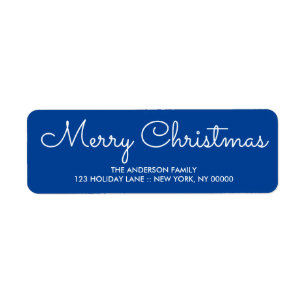 Elegant red Christmas Return Address Label