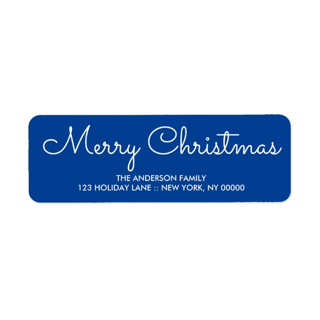Elegant red Christmas Return Address Label (Front)