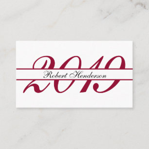 Elegant red classic insert card graduation name