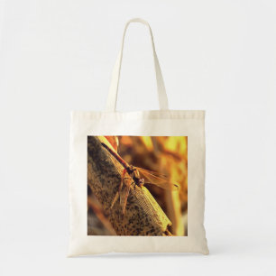 Elegant Red Darter Dragonfly Insect Art Tote Bag