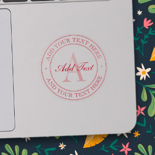 Elegant Red Editable Text Transparent Sticker