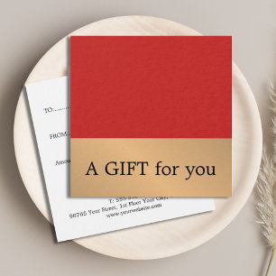 Elegant Red Faux Gold Bold Salon