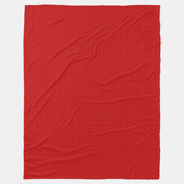 Elegant Red Faux Leather Vintage Look Fleece Blanket (Front)