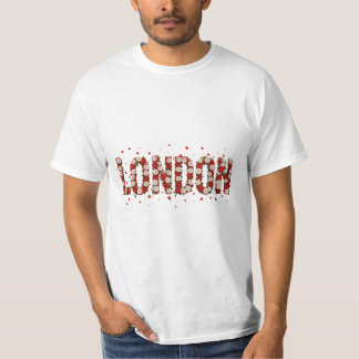 Elegant Red Floral London Custom T-Shirt