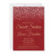 Elegant Red Glitter & Gold Sweet 16 Invitations
