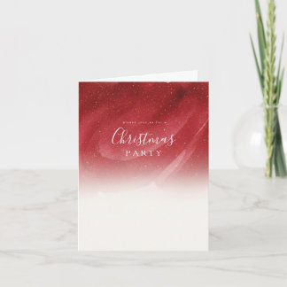 Elegant Red & Gold Abstract Folded Christmas Invit Invitation