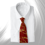 Elegant Red Gold Faux Marble Christmas Tie<br><div class="desc">Elegant Red & Gold Marble Design</div>