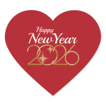 Elegant Red & Gold Happy New Year 2026 Roll of Lab