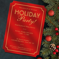 Elegant Red & Gold Holiday Party