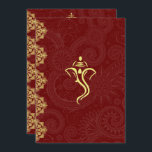 Elegant Red & Gold Vinayaka Wedding Design Invitation<br><div class="desc">A stylish, elegant, chic, and modern rendition of a traditional Hindu Vinayaka (Ganesh/Ganesha) design for making your special celebration even more memorable. This beautiful red and gold design is an integral part of an entire collection of high-quality products and accessories that will complete your theme. Be sure to contact me...</div>