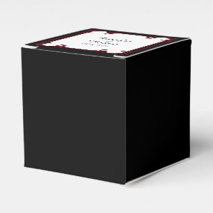 Elegant Red Gothic Frame Wedding Favour Box