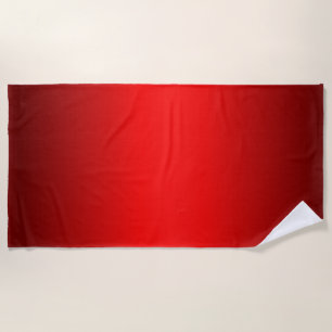 Elegant Red Gradient   Beach Towel