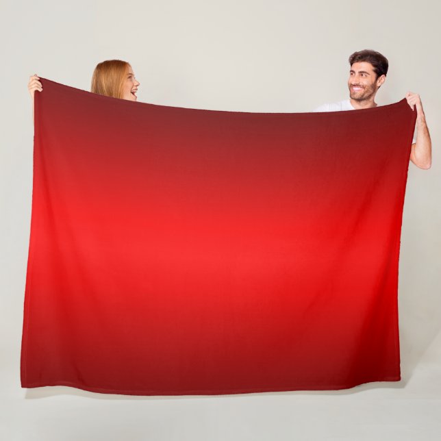 Elegant Red Gradient   Fleece Blanket (In Situ)