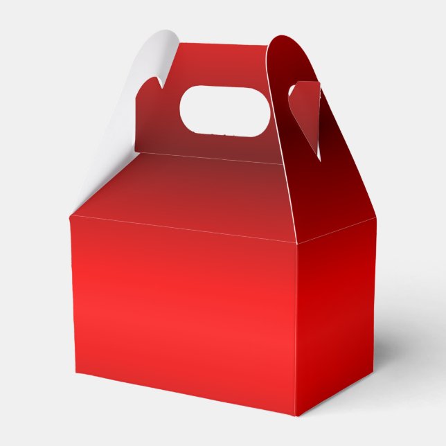 Elegant Red Gradient to Black  Favour Box (Front Side)