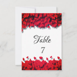 Elegant Red Hearts Invitation