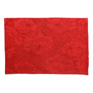 Elegant red lace, seamless texture pillowcase