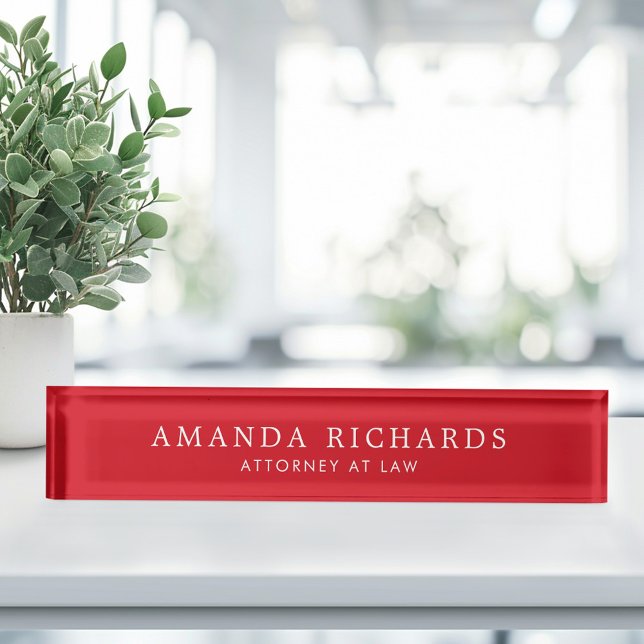 Elegant red nameplate (Creator Uploaded)