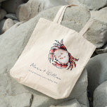 Elegant Red Navy Underwater Crab Nautical Wedding Tote Bag<br><div class="desc">For any further customisation or any other matching items,  please feel free to contact me at yellowfebstudio@gmail.com</div>