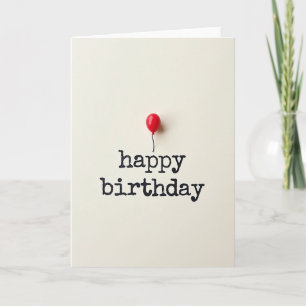 Elegant Red Ornament Birthday Card