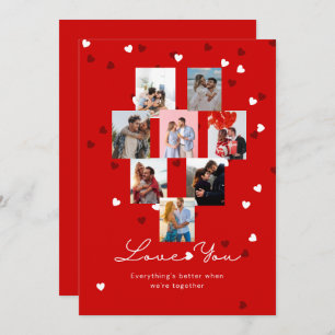 Elegant Red Personalised Photo Valentine's day Holiday Card