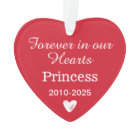 Elegant Red Pet Memorial Photo Keepsake