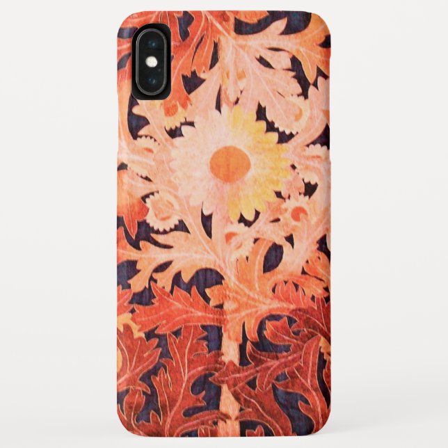 ELEGANT RED PINK DAISY Floral Leaves Case-Mate iPhone Case (Back)