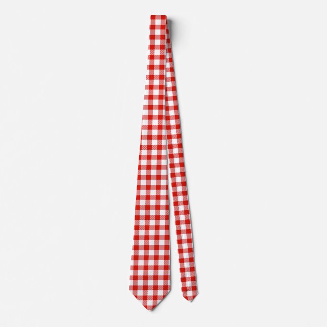 Elegant Red Plaid  Tie (Front)
