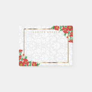 Elegant Red Poppy Flowers Post-it Notes