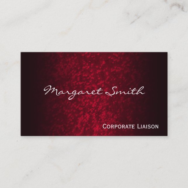 Elegant Red Professional Business Cards (Front)