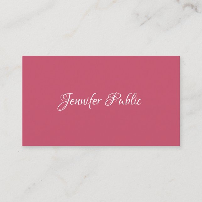 Elegant Red Professional Modern Minimalist Trendy Business Card (Front)