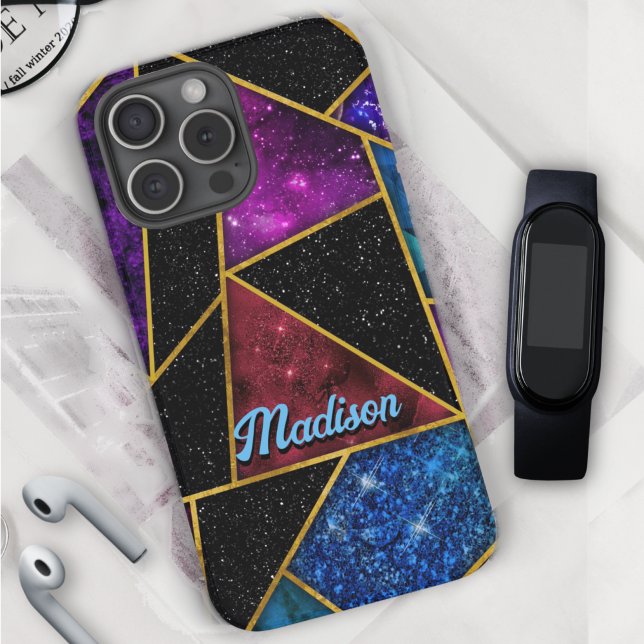 Elegant red purple girly geometric  Case-Mate iPhone case (Creator Uploaded)