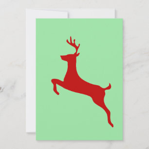 Elegant Red Reindeer Christmas Invitation – Modern