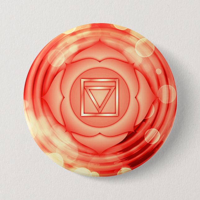 Elegant Red Root Chakra Zen Yoga Spiritual 7.5 Cm Round Badge (Front)