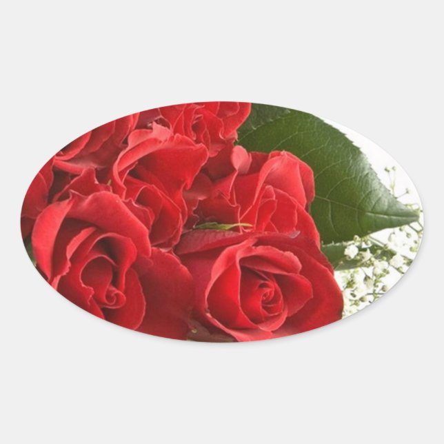 ELEGANT RED ROSE ENVELOPE SEAL STICKERS (Front)
