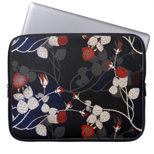 Elegant Red Rose Flower Laptop Sleeve
