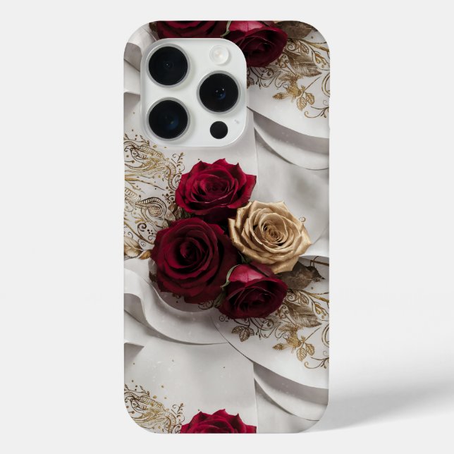 Elegant Red Rose Gold #7 Case-Mate iPhone Case (Back)