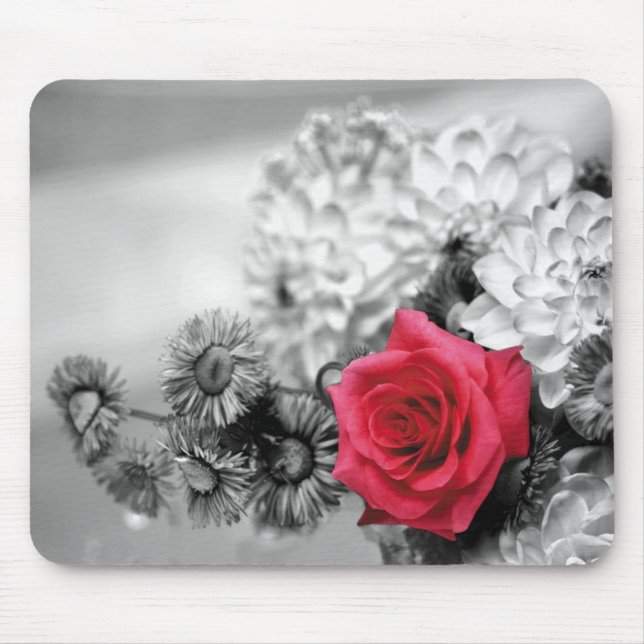 Elegant Red Rose Mouse Pad (Front)