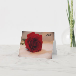 Elegant Red Rose RSVP Invitation