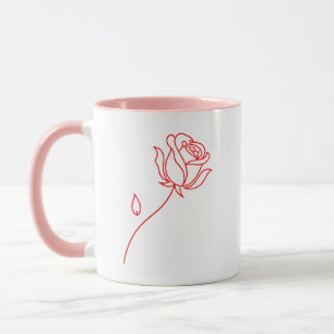 Elegant Red Rose Valentine's Day Coffee Mug
