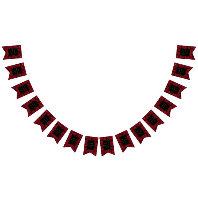 Elegant Red Rose - Wedding Bunting (All)