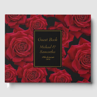 Elegant Red Rose - Wedding Guest Book