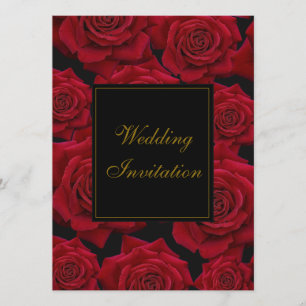 Elegant Red Rose - Wedding Invitation