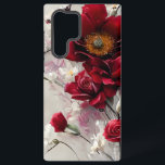 Elegant Red Roses and Flowers Smartphone Case<br><div class="desc">Elevate your device with our Red Roses and White Flowers Smartphone Case, where nature's beauty meets modern technology. This case boasts a stunning design featuring a lush array of red roses and delicate white flowers, creating a captivating floral masterpiece. The vibrant colours and intricate details add a touch of elegance...</div>