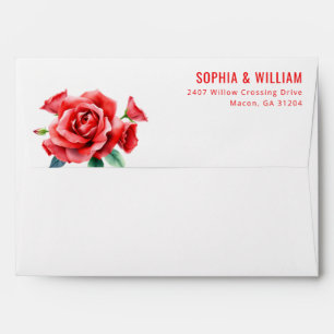 Elegant Red Roses Envelope