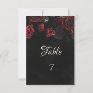 Elegant Red Roses Gothic Invitation